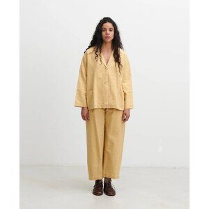 Runaway Bicycle beige Handlooomed Cotton Blazer + Pants Set S/M
